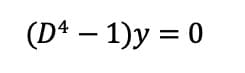 (D4 - 1)y = 0