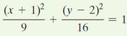 (x + 1) (y – 2)
+
= 1
%3D
9
16
