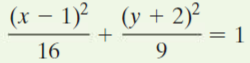 (x – 1)², (v + 2)²
= 1
16
9.
