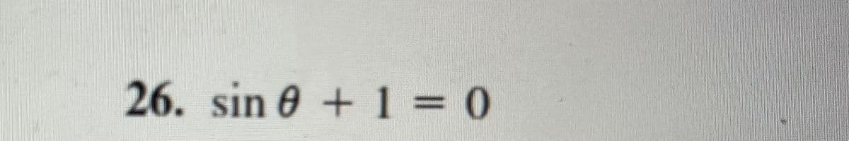 26. sin 0+1=0