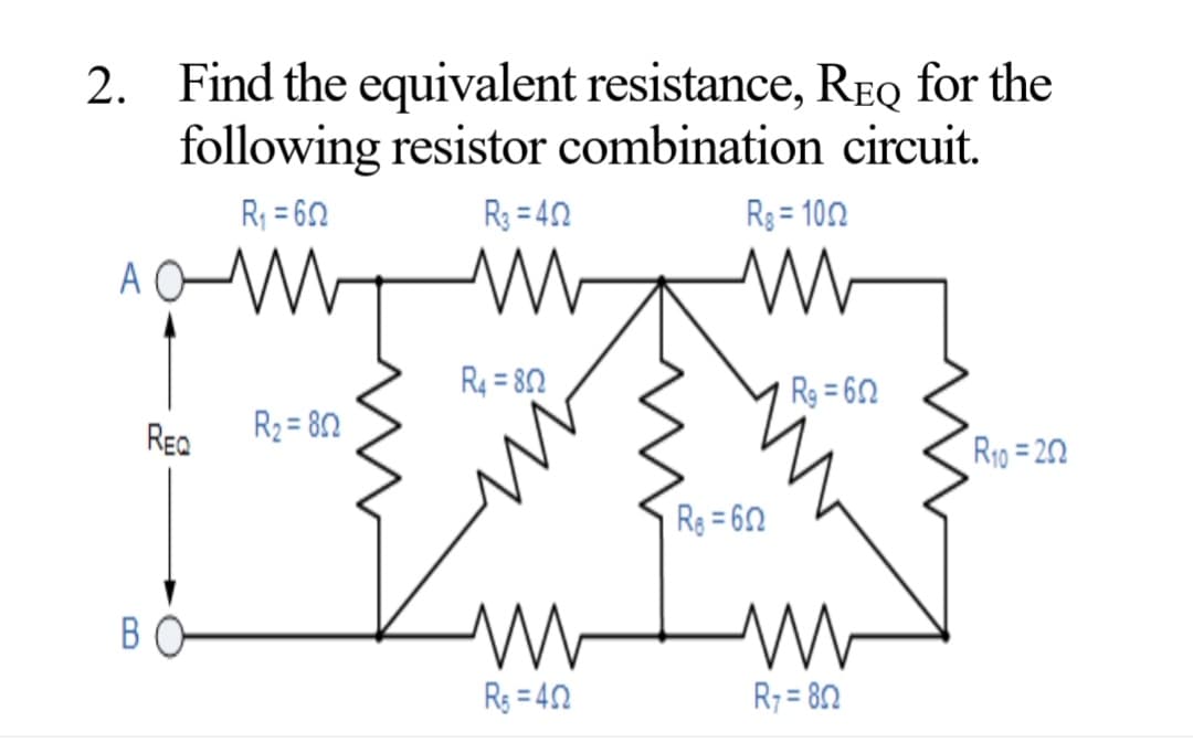 wing resistor combination circuit.
= 62
R = 42
R3 = 102
