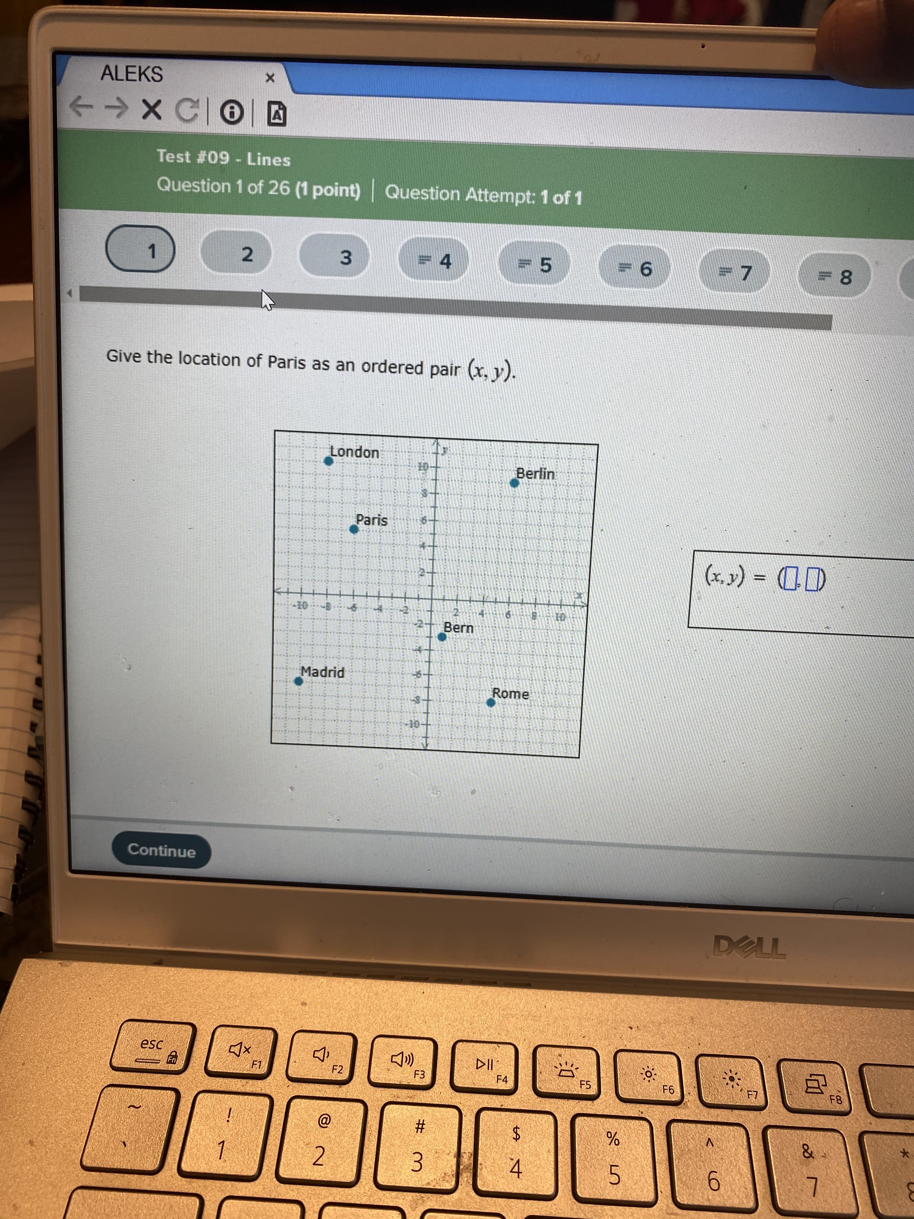 Give the location of Paris as an ordered pair (x, y).
