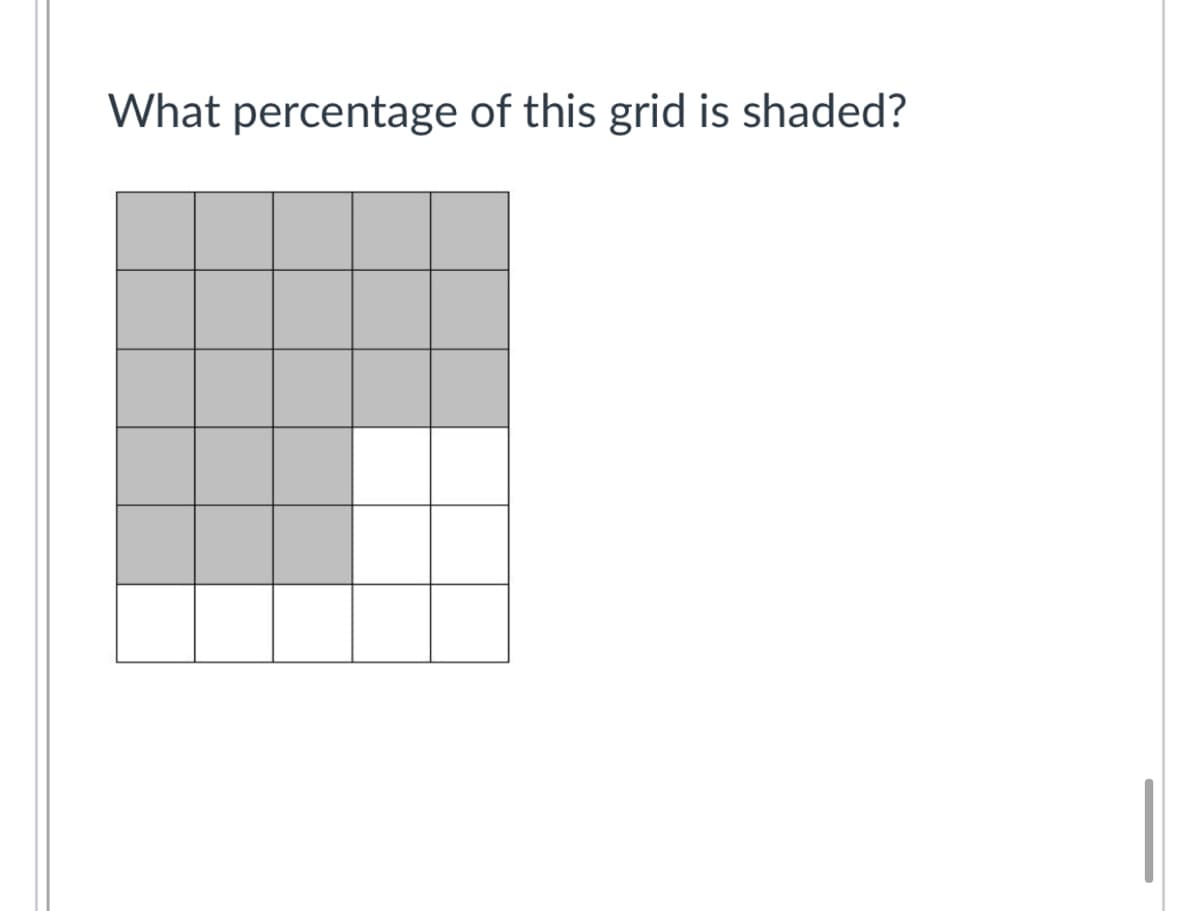 What percentage of this grid is shaded?
