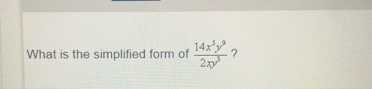 What is the simplified form of
14xy
2
