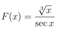F(x) =
sec x
3.
