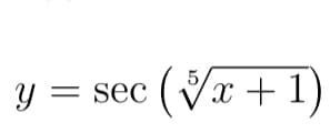 (Vr +1
5.
Y = sec
