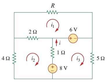R
6 V
+ -
1Ω
iz
i3
8 V
