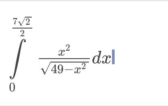 7V2
2
0
2
a
49-x²
= dcl
