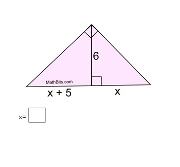 MathBits.com
X + 5
X=
