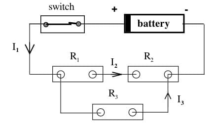 I₁
switch
R₁
O
1₂
R3
battery
Ⓒ
R₁₂
13
