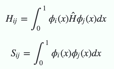 Hij
1
= [' þ¡(x)Ĥþ¡(x)dx
0
Sij
1
=
= [ ^
S pi(x)dj (x)dx