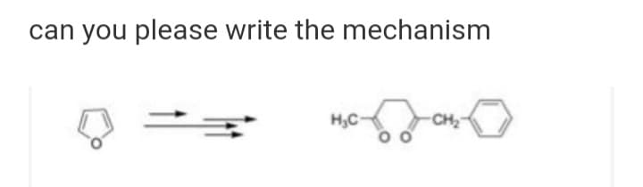 can you please write the mechanism
H,C
CH2
