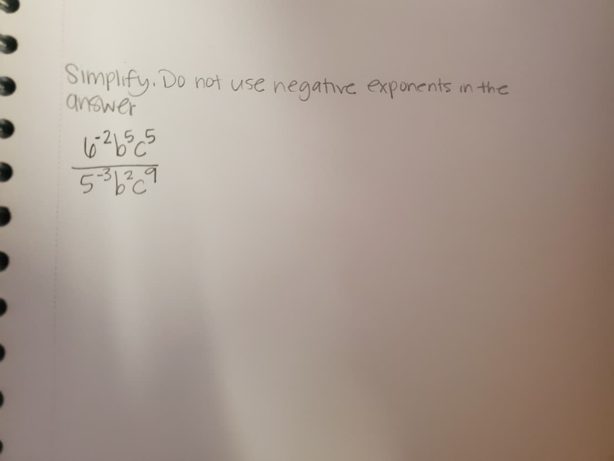 Simplify. Do not use negative exponents in the
answer
215,5
