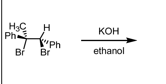 H3C
Ph
Br
H
"Ph
Br
KOH
ethanol