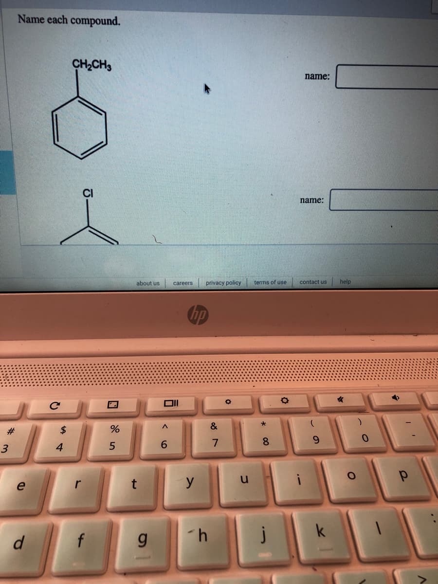 Name each compound.
CH2CH3
