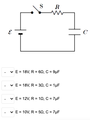 I
I
H
S
R
www
✓ E= 18V, R = 602, C = 9µF
✓ E = 18V, R = 30, C = 1 μF
E 12V, R 12, C = 7μF
✓ E = 10V, R = 502, C = 7μF
с