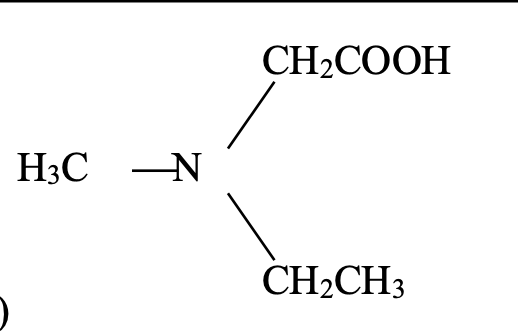 CH2COOH
H3C -N
CH2CH3
