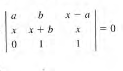 b
x - a
a
= 0
x + b
1
1.
