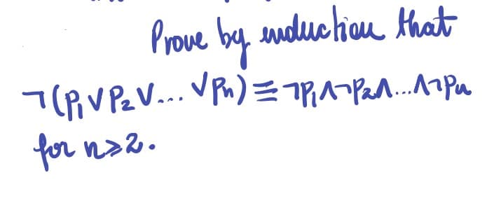 Prove bey wnduc hiou that
for n>2.
