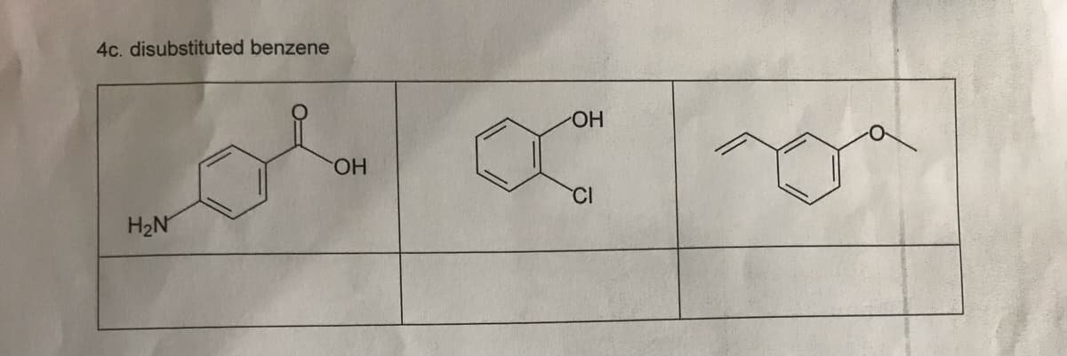 4c. disubstituted benzene
HO-
HO.
CI
H2N
