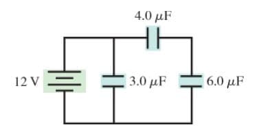 4.0 μF
12 V
3.0 μ
6.0 μF
