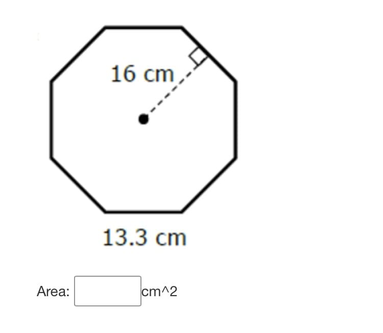 16 cm
13.3 cm
Area:
cm^2
