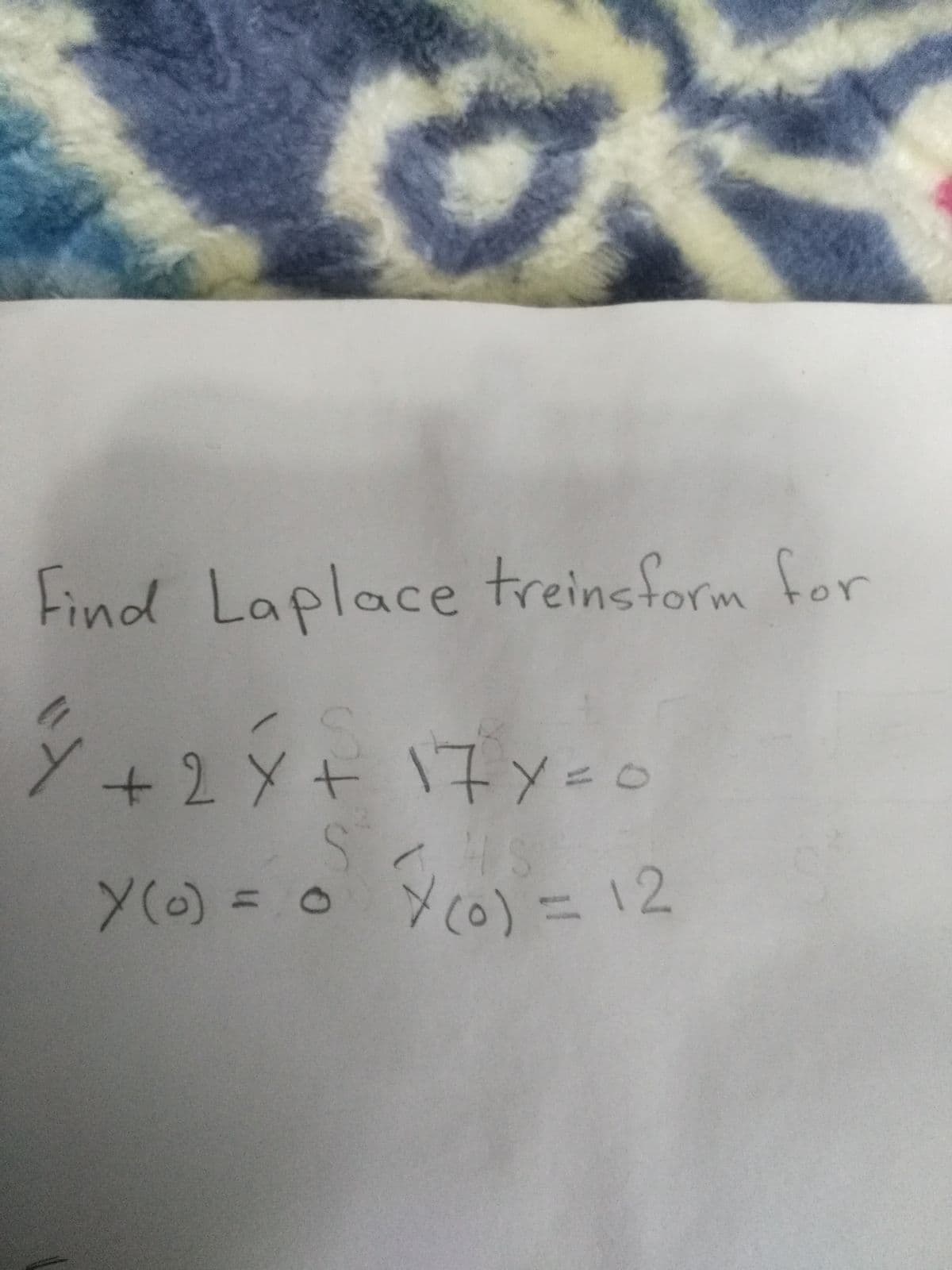 Find Laplace treinsform for
+2Y+ 1ty=0
Y() = 0 Y0) = 12
ロっ人土いさ人てキス
Y(o)
