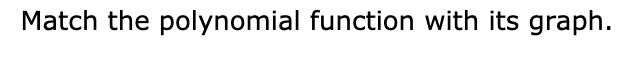 Match the polynomial function with its graph.
