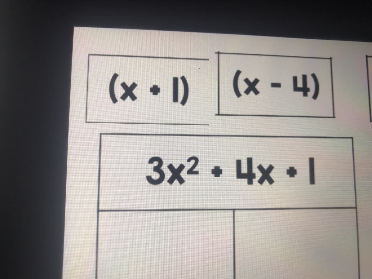 (х 1) | (х - ч)
(х - 4)
3x2 • 4x • I
