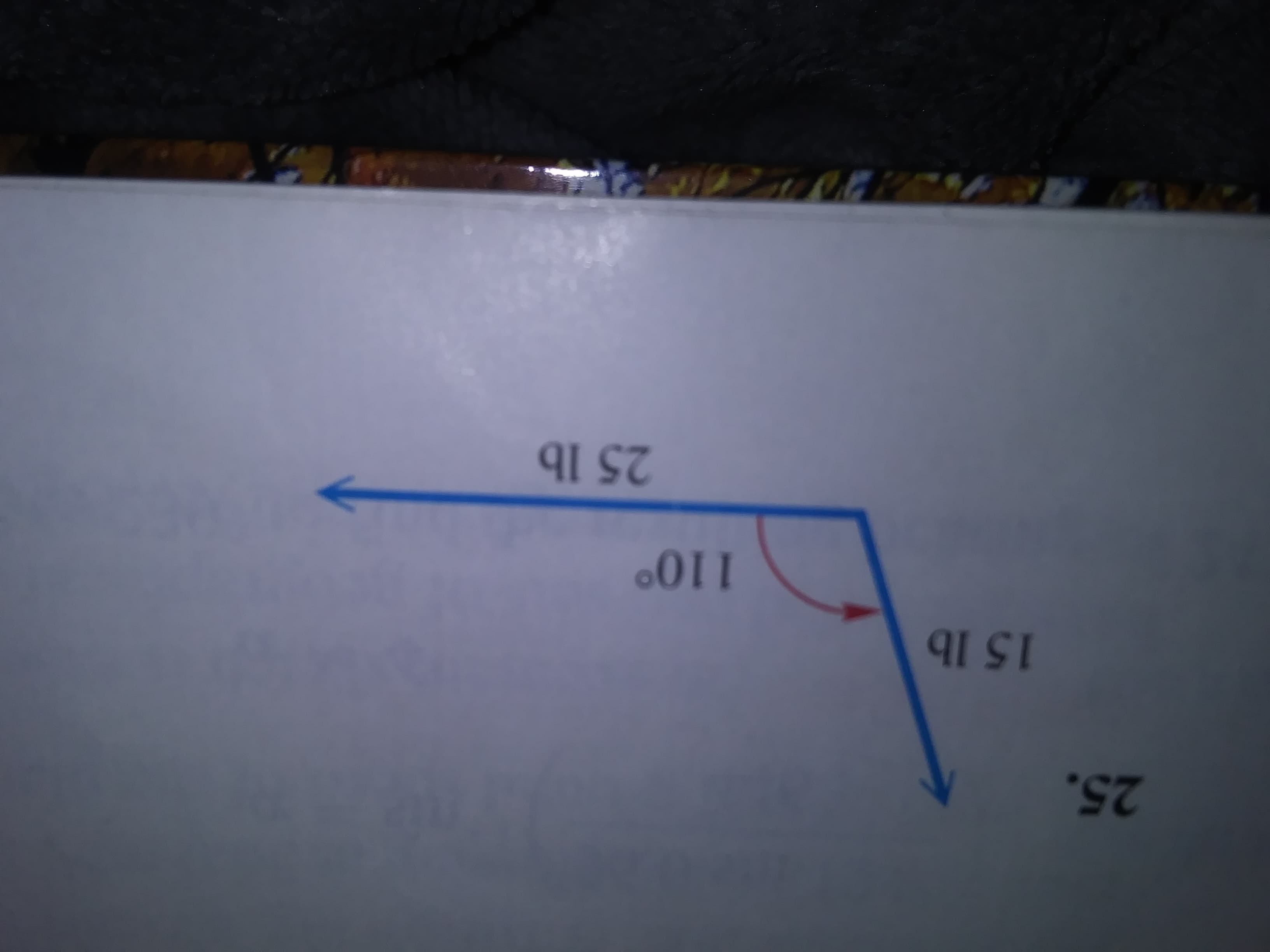 25.
15 lb
110°
25 lb
