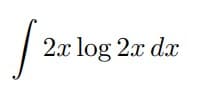 [2
2x log 2x dx