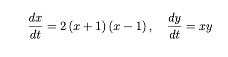 dx
2 (x+ 1) (x – 1),
dy
xy
dt
dt
