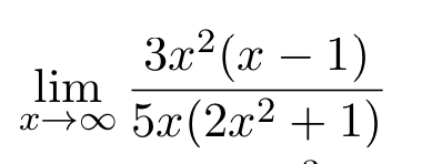 За? (л — 1)
lim
.2
x→0 5x(2
(2x2
2л?
+ 1)
