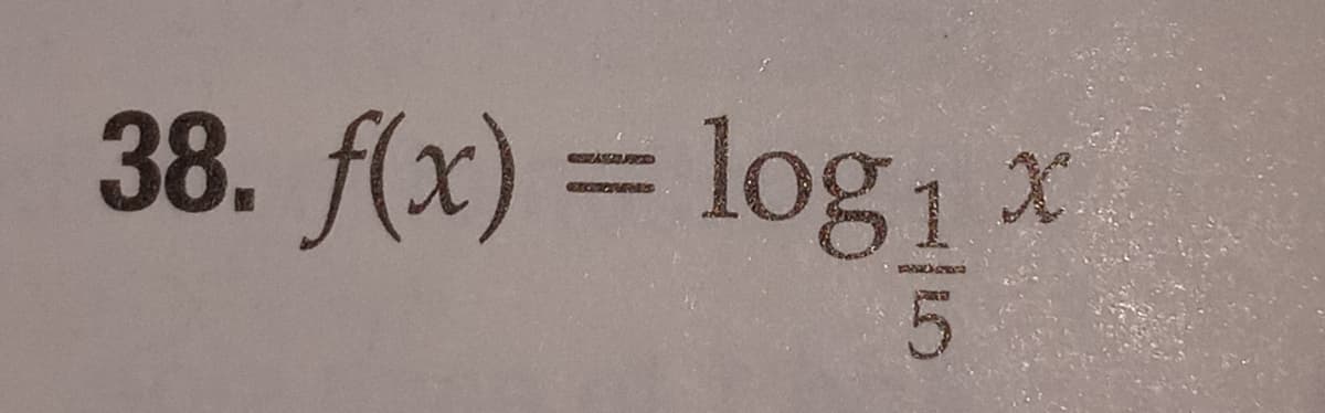 38. f(x) = log1
5
