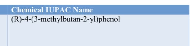 Chemical IUPAC Name
(R)-4-(3-methylbutan-2-yl)phenol
