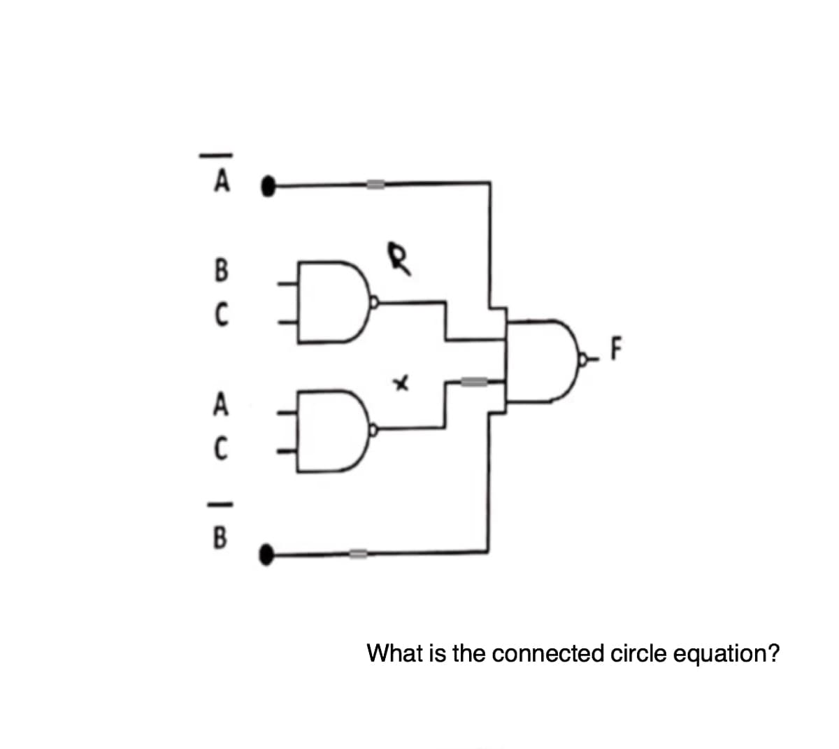 Ā
B
C
F
A
B
What is the connected circle equation?
