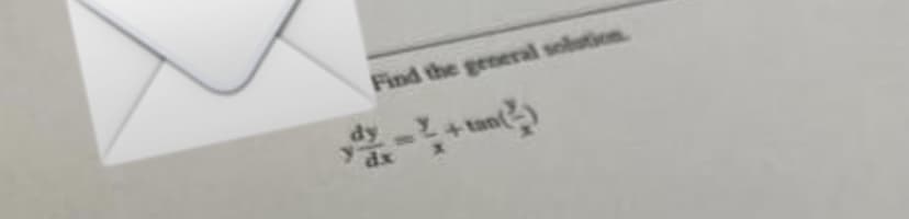 Find the general solution
-+tan (²)
dy