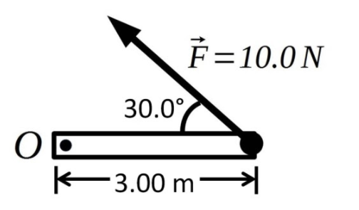 F=10.0 N
30.0°
OD
3.00 m-
