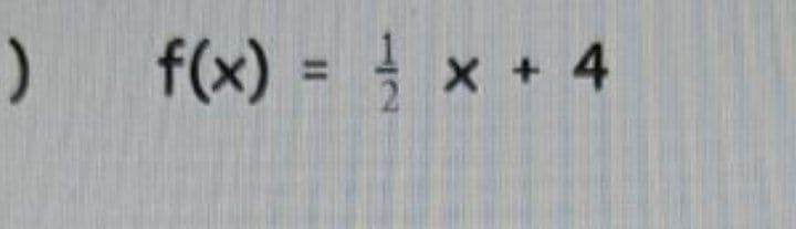 f(x) = x + 4
