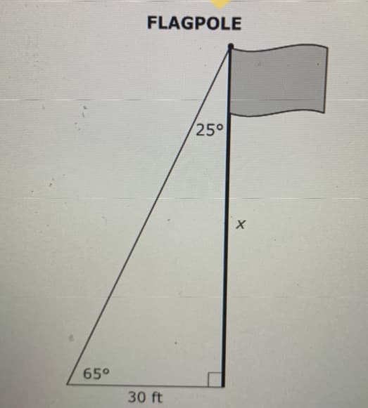 FLAGPOLE
25°
65°
30 ft
