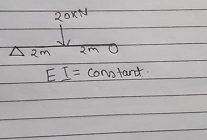 20KN
2m
EI= Constant.
%3D
