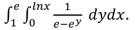 Inx 1
S₁ Sox e-ex
0
dydx.