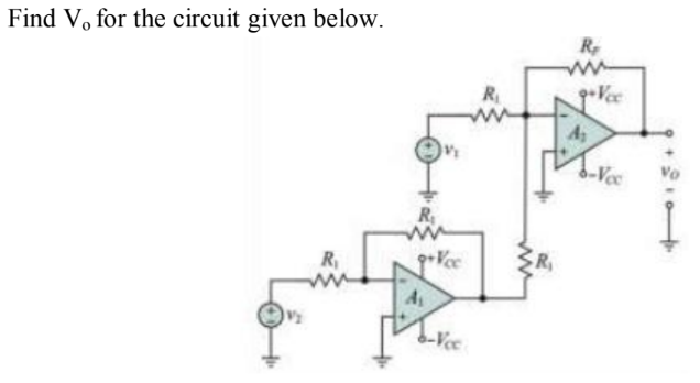 Find V, for the circuit given below.
R
R
R
R
R
