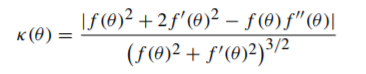 \ F(0)? +2f'(@)² – f (0) f" (0)|
(f(0)2 + f'(0)2)³/2
к (0) -
