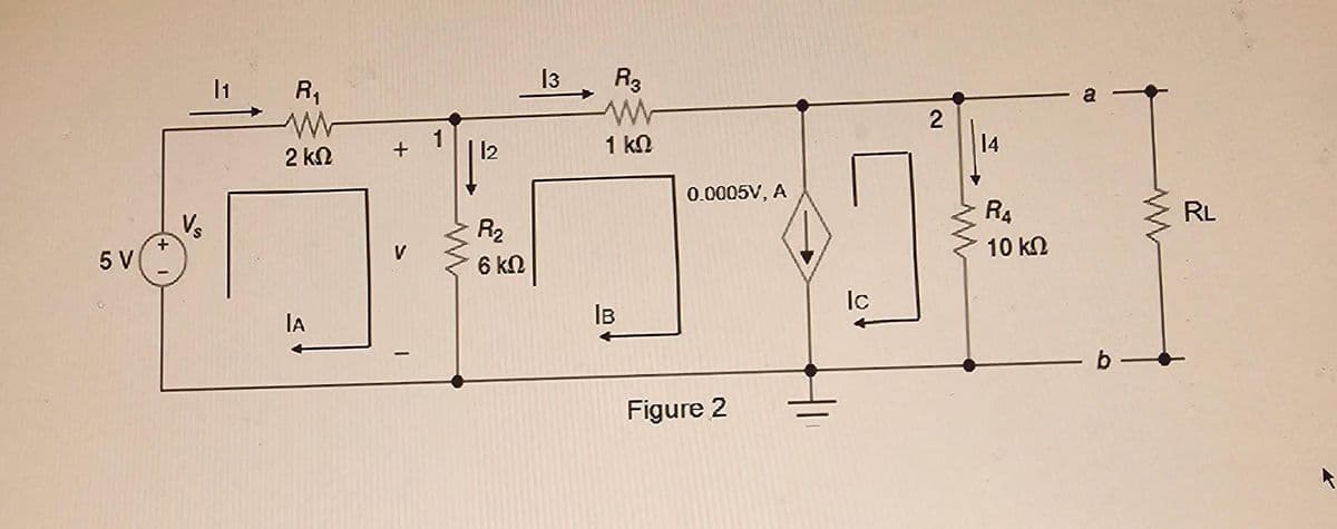 5V
Vs
R₁
Μ
2 ΚΩ
IA
Rig
6 ΚΩ
13
R3
Μ
1 ΚΩ
IB
0.0005V, A
Figure 2
Ic
2
14
R₁
10 ΚΩ
Ο
μ
www
RL