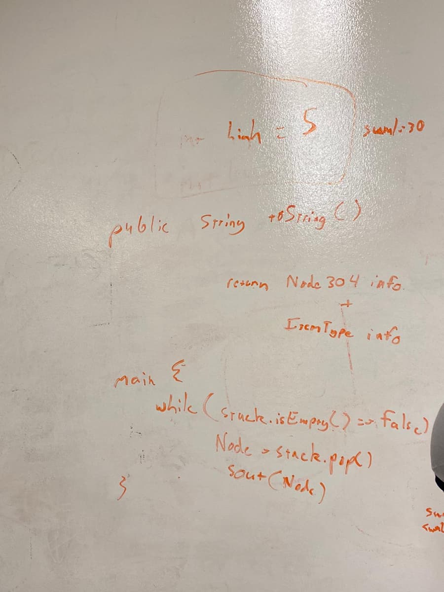 hinh - 5
public Stroing
public String t8Siring )
resunn Node 304 info.
LemType into
Main E
whilk (Grucke.is Empoy ) =- falie)
Node > stack.popl)
sout (Node)
Sw
