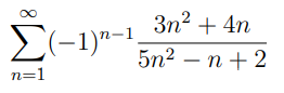 Зп? + 4n
5n? - п + 2
п-1
n=1
