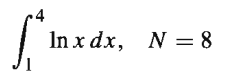 In x dx, N = 8
