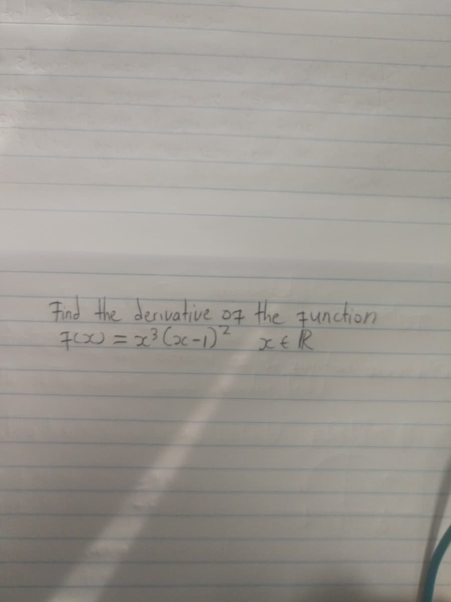 Find the derivative of the qunction
700 =23 (c-1)² xER
%D
