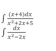 (x+4)dx
x²+2x+5
dx
х2-2х
